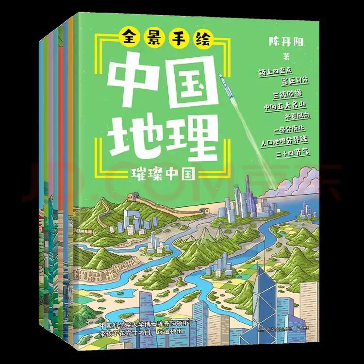 全景手绘中国地理